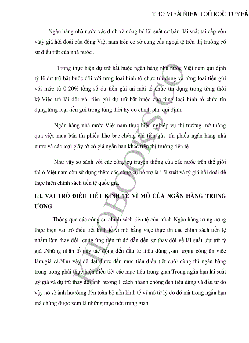 image for page Chính sách tiền tệ và vai trò điều tiết kinh tế vĩ mô của Ngân hàng trung Ương