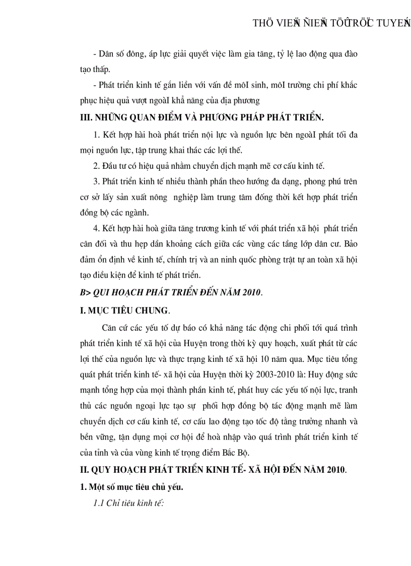 image for page Quy hoạch tổng thể phát triển kinh tế xã hội huyện vụ bản thời kỳ đến năm 2010