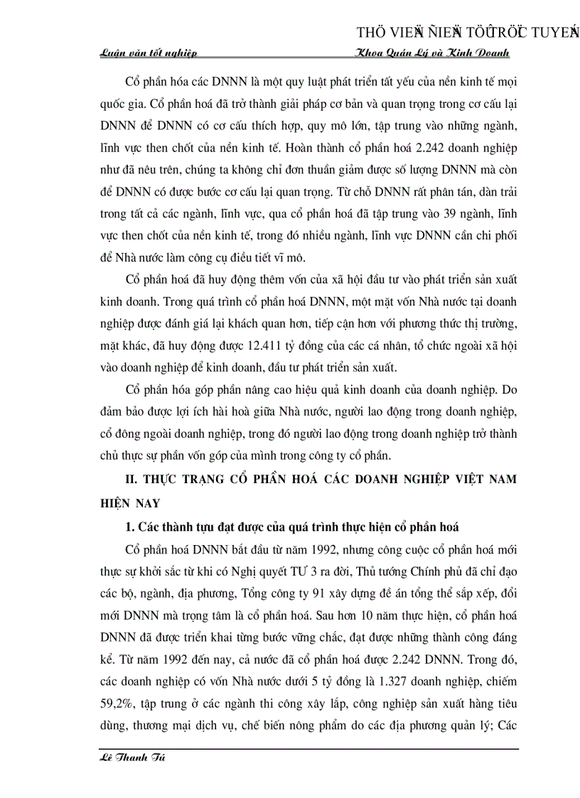 image for page Thực trạng và kiến nghị giải pháp nâng cao hiệu quả cổ phần hoá tại Công ty cổ phần thương mại tổng hợp Bắc Giang