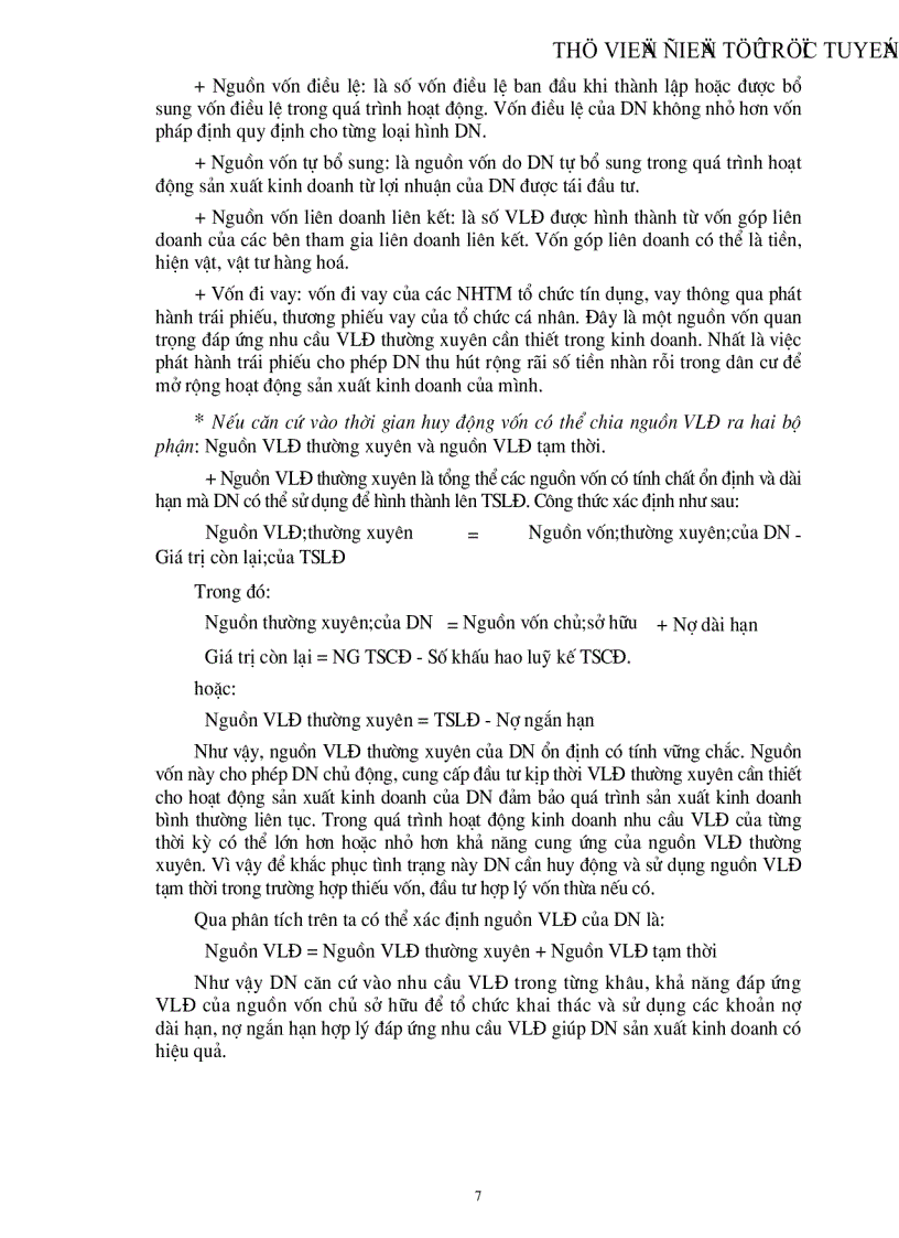 image for page Vốn lưu động và một số biện pháp nhằm nâng cao hiệu quả sử dụng vốn lưu động tại Công ty thương mại và đầu tư phát triển miền núi Thanh hoá