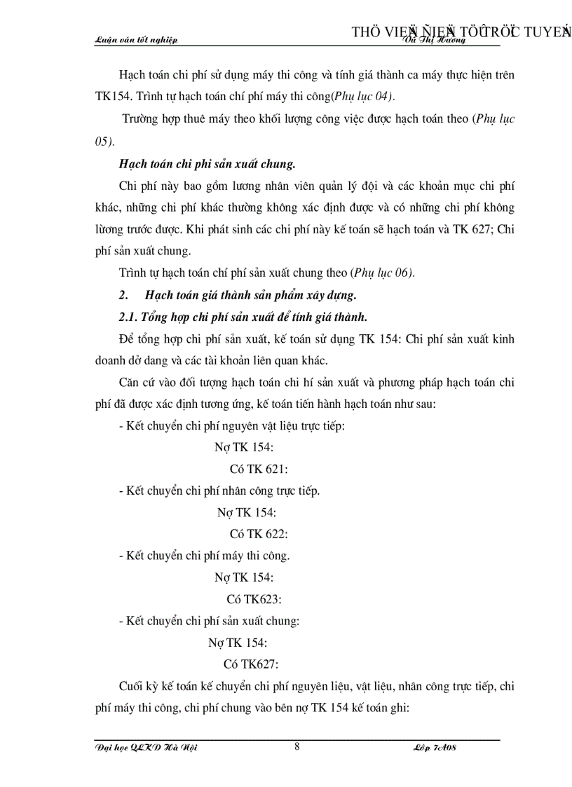 image for page Hạch toán chi phí sản xuất và tính giá thành sản phẩm xây dựng tại Công ty cổ phần Xây lắp và Đầu tư Sông Đà