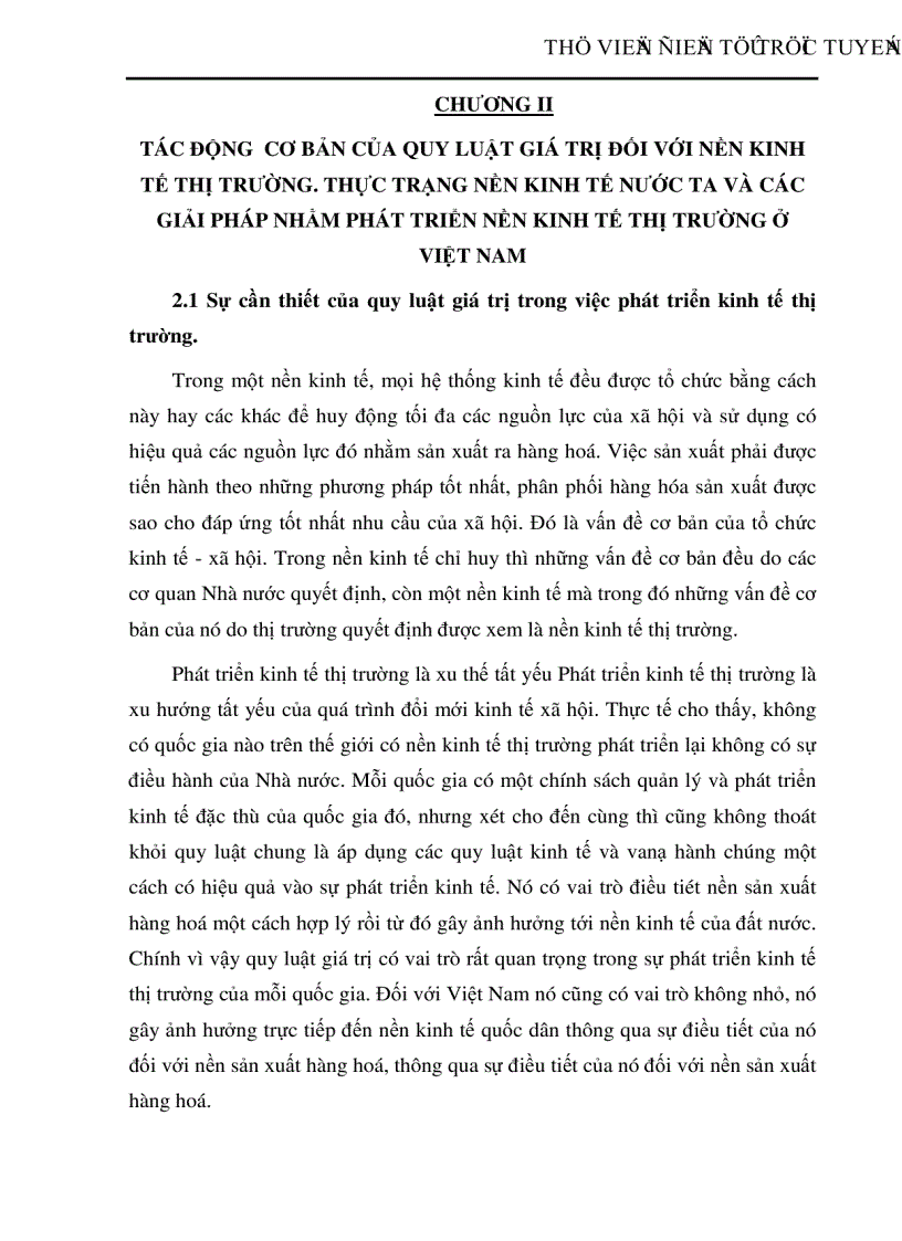 image for page Tác động cơ bản của quy luật giá trị đối với nền kinh tế thị trường Thực trạng nền kinh tế nước ta và các giải pháp nhằm phát triển nền kinh tế thị trường ở Việt Nam