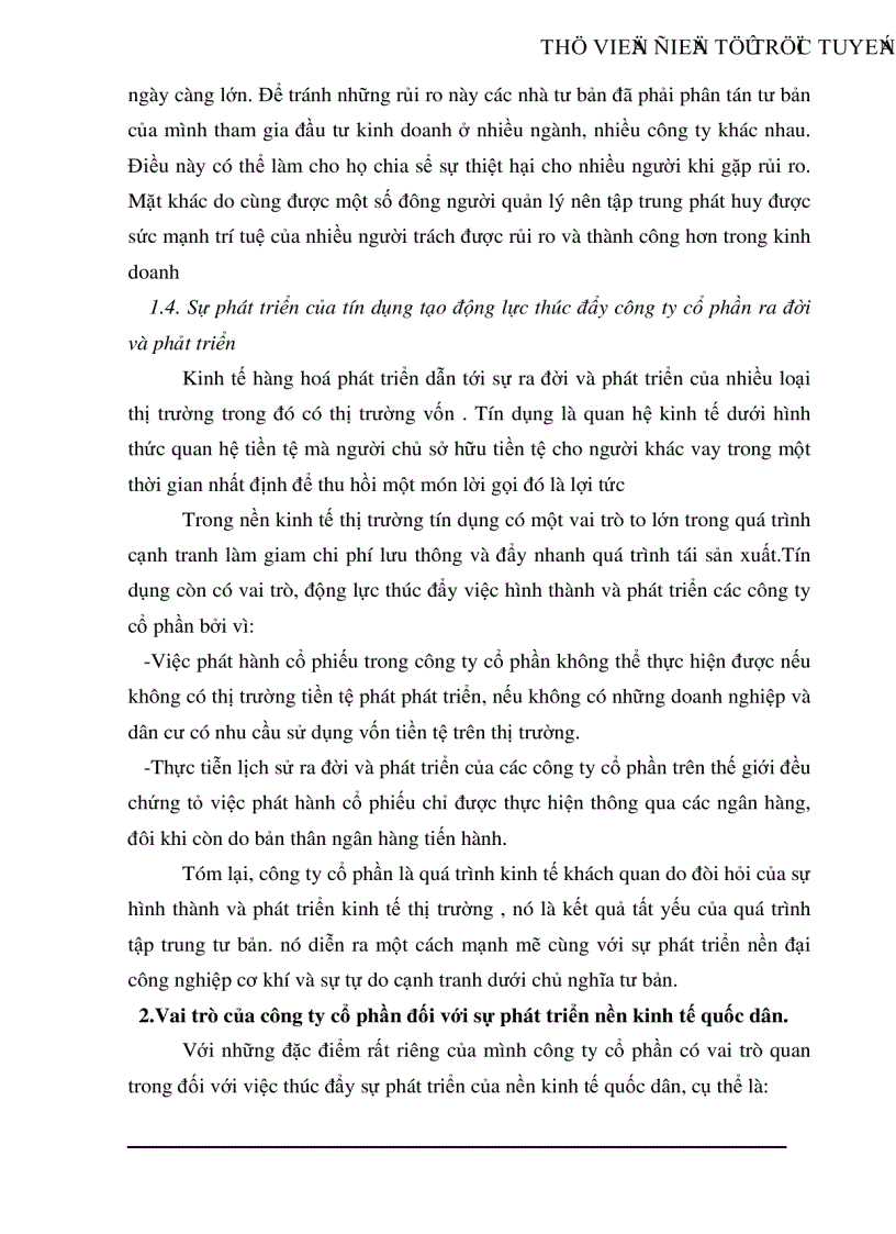 image for page Công ty cổ phần và vai trò của nó trong phát triển kinh tế ở nước ta hiện nay