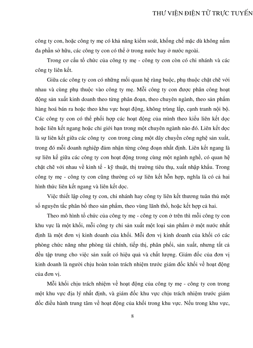 image for page Tính tất yếu khách quan và con đường hình thành công ty mẹ công ty con ở Việt Nam