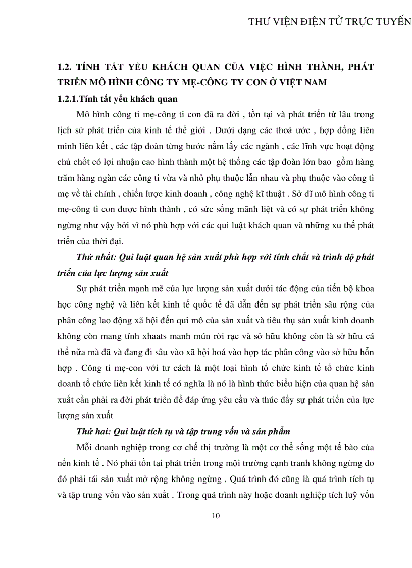 image for page Tính tất yếu khách quan và con đường hình thành công ty mẹ công ty con ở Việt Nam