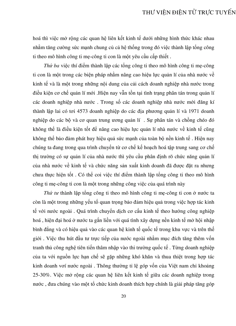 image for page Tính tất yếu khách quan và con đường hình thành công ty mẹ công ty con ở Việt Nam