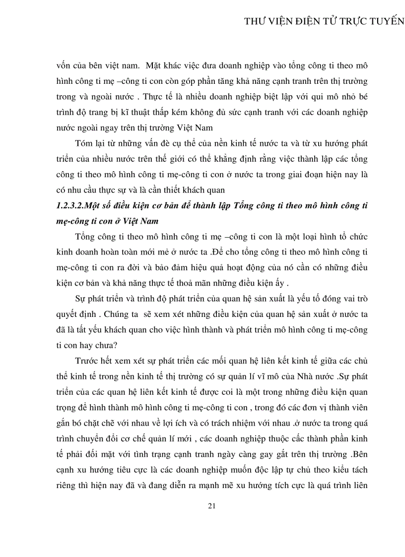 image for page Tính tất yếu khách quan và con đường hình thành công ty mẹ công ty con ở Việt Nam