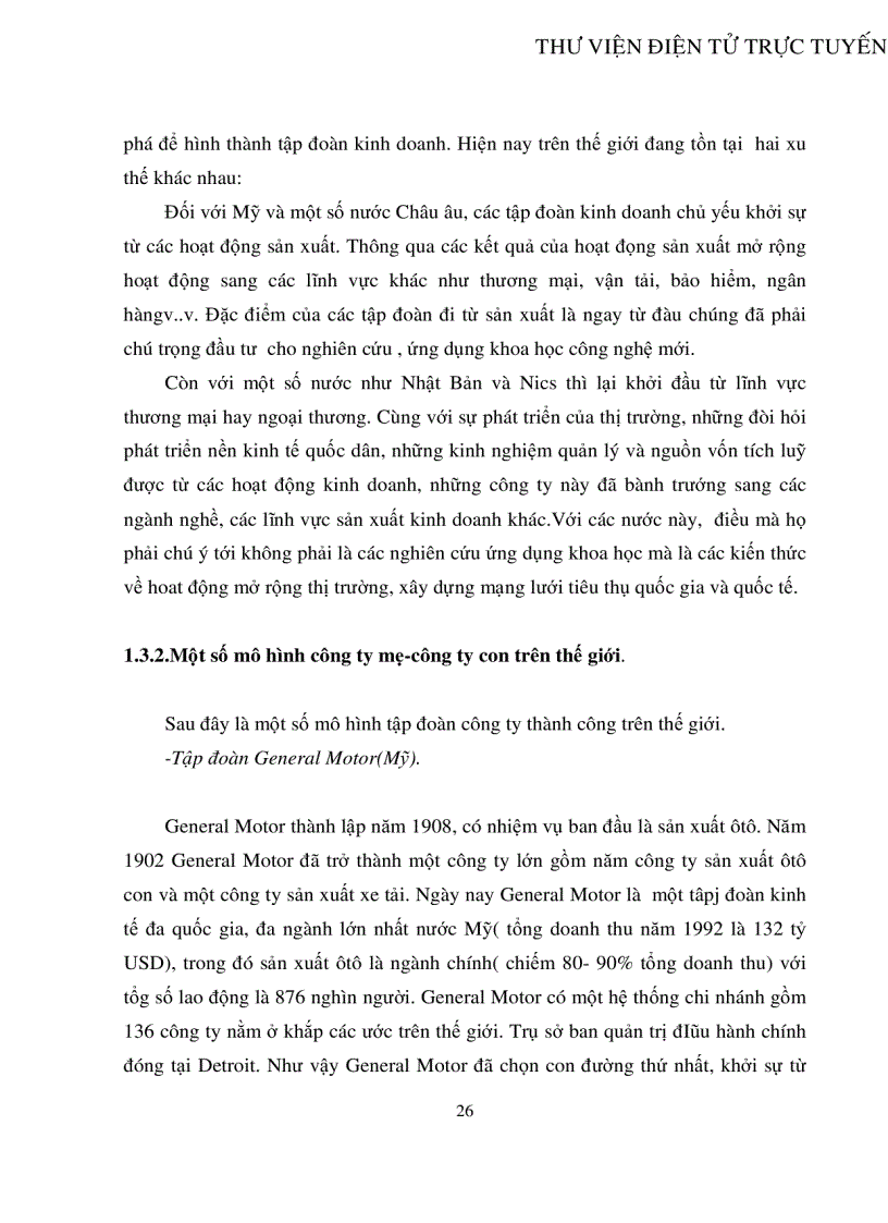 image for page Tính tất yếu khách quan và con đường hình thành công ty mẹ công ty con ở Việt Nam