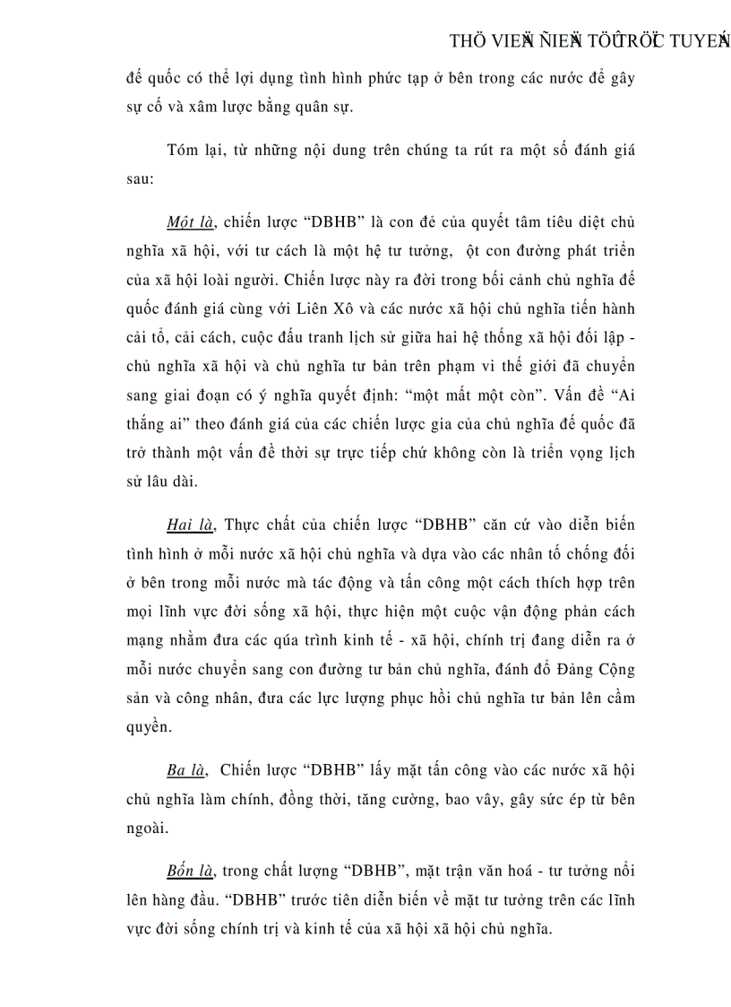 image for page Diễn biến hòa bình và chống diễn biến hòa bình của chủ nghĩa đế quốc trên mặt trận văn hoá tư tưởng ở Việt Nam