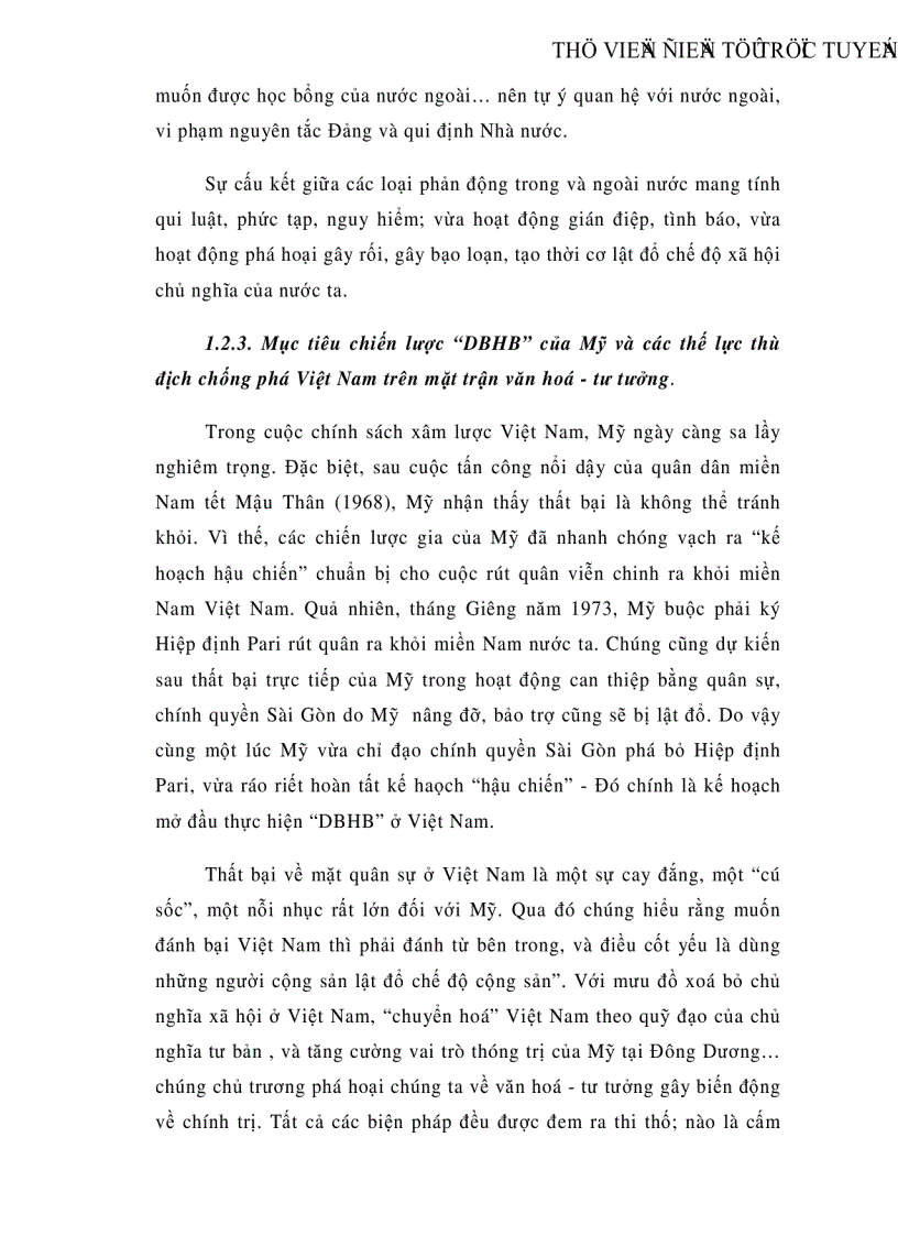 image for page Diễn biến hòa bình và chống diễn biến hòa bình của chủ nghĩa đế quốc trên mặt trận văn hoá tư tưởng ở Việt Nam