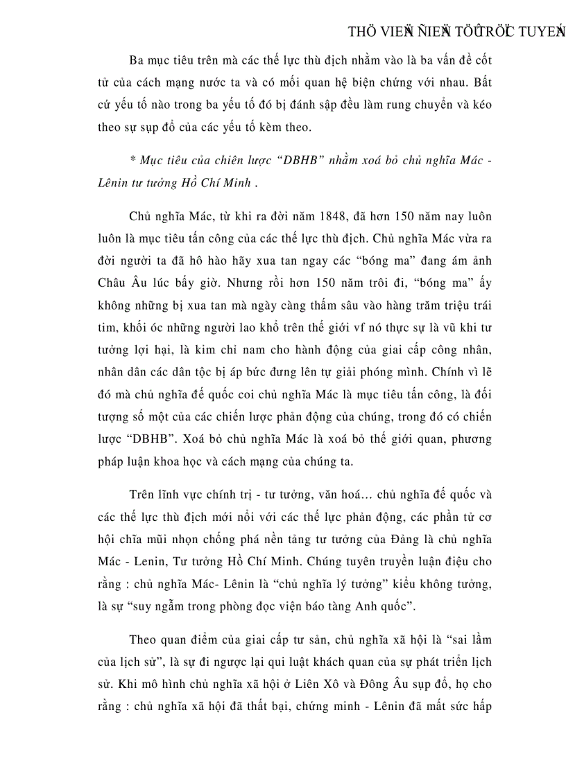 image for page Diễn biến hòa bình và chống diễn biến hòa bình của chủ nghĩa đế quốc trên mặt trận văn hoá tư tưởng ở Việt Nam