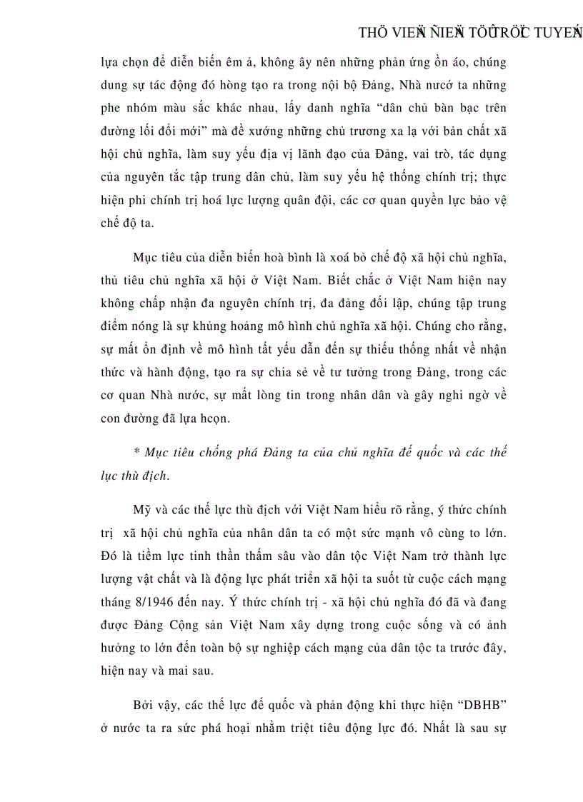 image for page Diễn biến hòa bình và chống diễn biến hòa bình của chủ nghĩa đế quốc trên mặt trận văn hoá tư tưởng ở Việt Nam