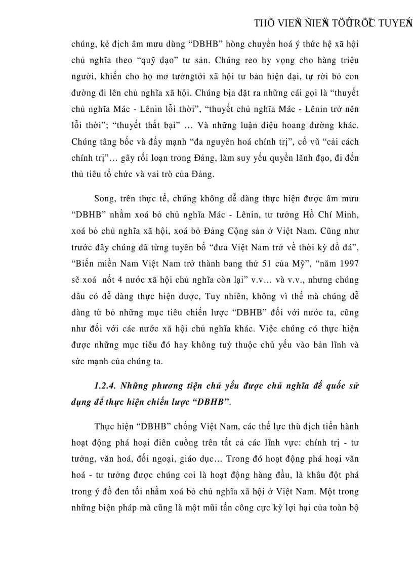 image for page Diễn biến hòa bình và chống diễn biến hòa bình của chủ nghĩa đế quốc trên mặt trận văn hoá tư tưởng ở Việt Nam