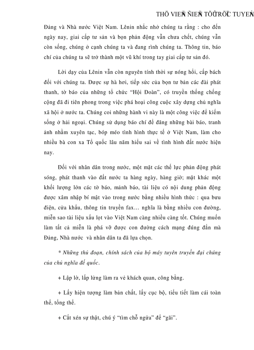 image for page Diễn biến hòa bình và chống diễn biến hòa bình của chủ nghĩa đế quốc trên mặt trận văn hoá tư tưởng ở Việt Nam