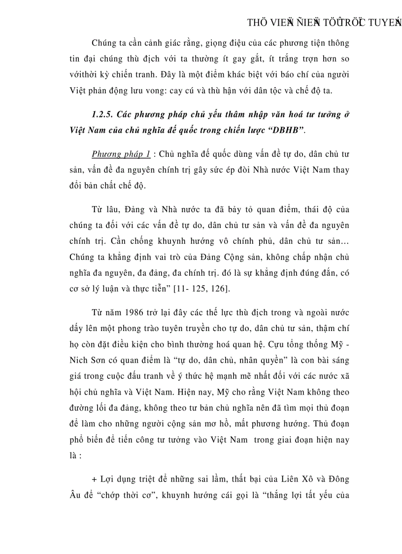 image for page Diễn biến hòa bình và chống diễn biến hòa bình của chủ nghĩa đế quốc trên mặt trận văn hoá tư tưởng ở Việt Nam