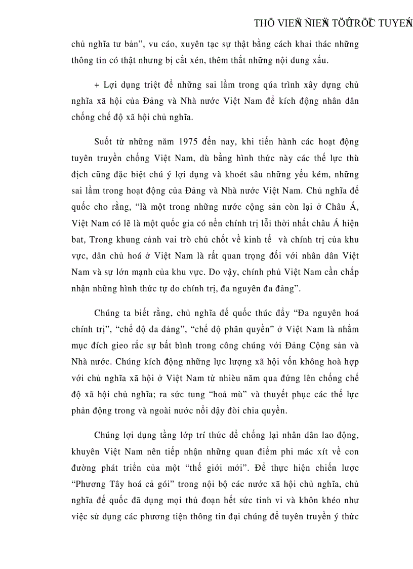 image for page Diễn biến hòa bình và chống diễn biến hòa bình của chủ nghĩa đế quốc trên mặt trận văn hoá tư tưởng ở Việt Nam