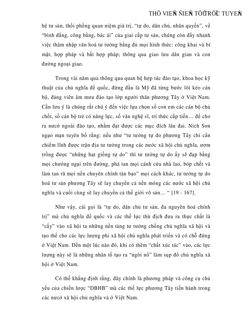 image for page Diễn biến hòa bình và chống diễn biến hòa bình của chủ nghĩa đế quốc trên mặt trận văn hoá tư tưởng ở Việt Nam