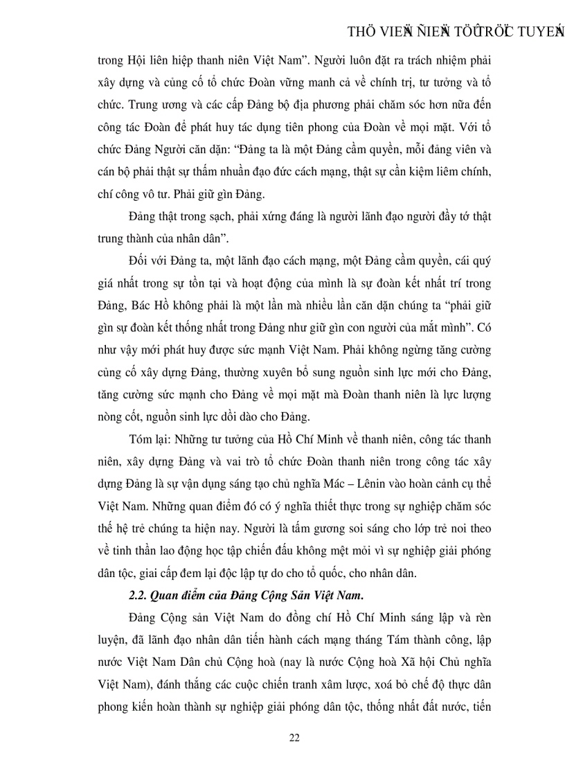 image for page Công tác tham gia xây dựng Đảng của đoàn thanh niên Cộng sản Hồ Chí Minh huyện Đồng Hỷ tỉnh Thái Nguyên
