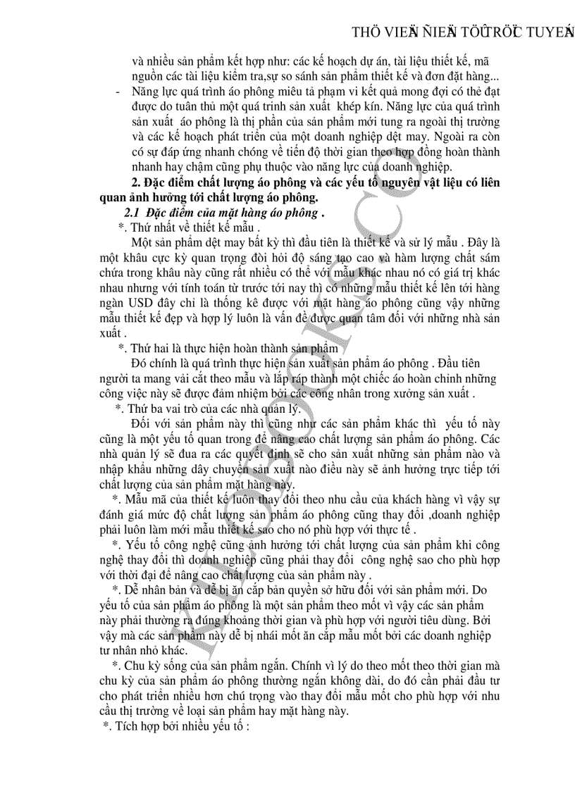 image for page Thực trạng và một số giải pháp chủ yếu nhằm nâng cao chất lượng sản phẩm mặt hàng áo phông tại Tổng công ty may Việt Nam để đẩy mạnh xuất khẩu vào thị trường Mỹ