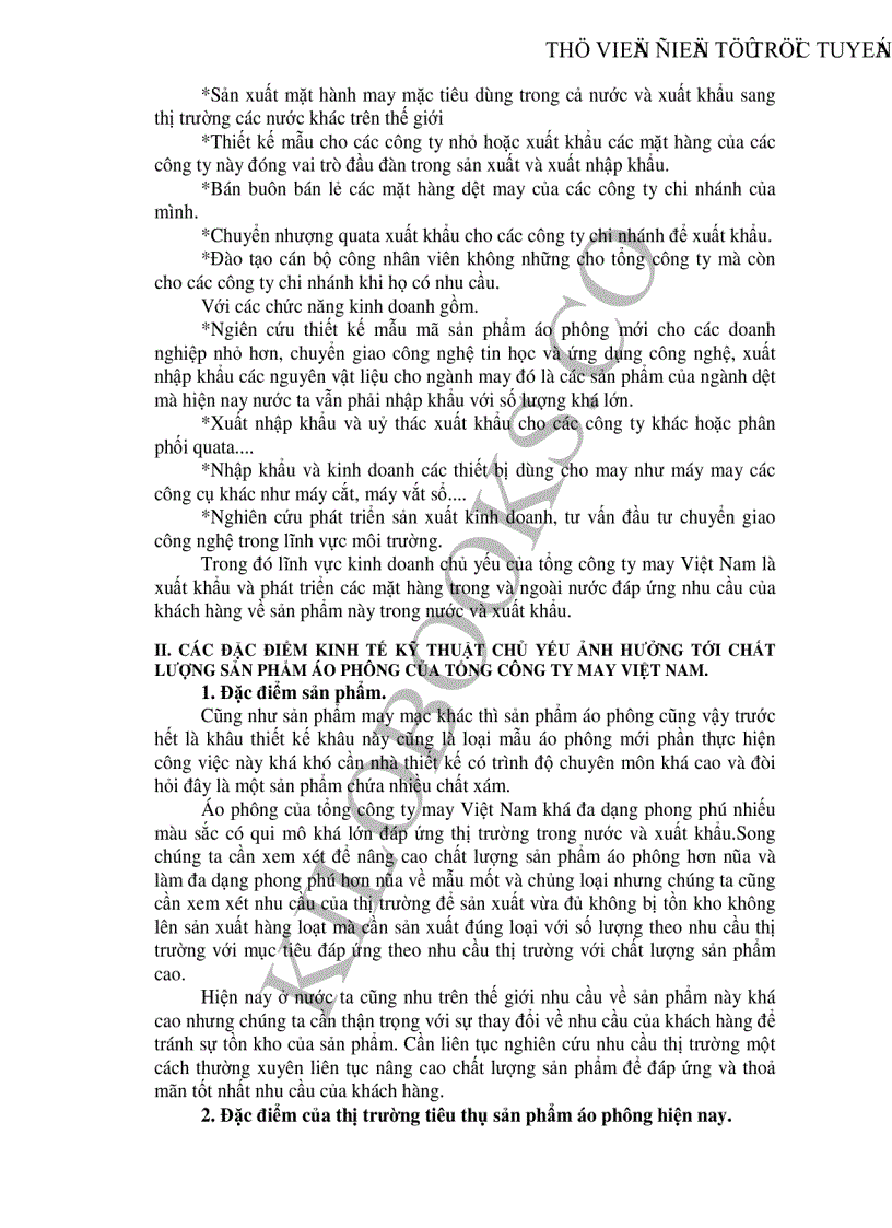 image for page Thực trạng và một số giải pháp chủ yếu nhằm nâng cao chất lượng sản phẩm mặt hàng áo phông tại Tổng công ty may Việt Nam để đẩy mạnh xuất khẩu vào thị trường Mỹ