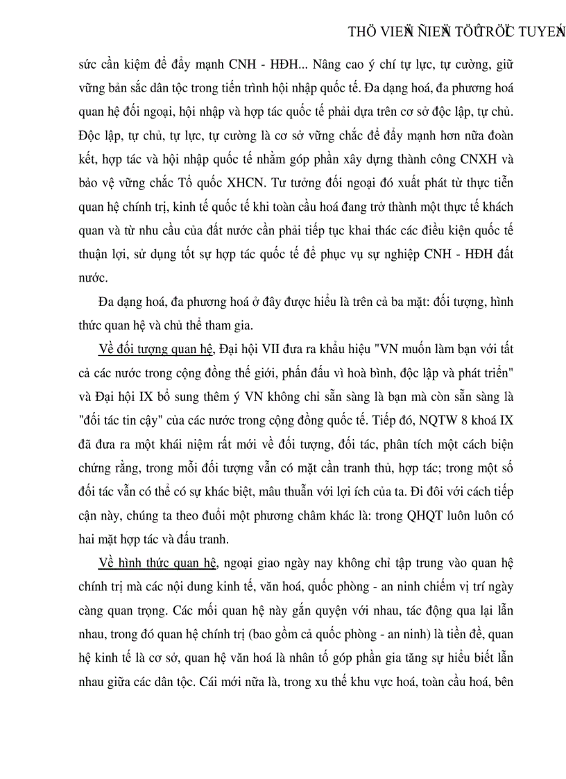 image for page Phân tích sự đổi mới tư duy đối ngoại trong CSĐN Việt Nam từ 1986 đến nay