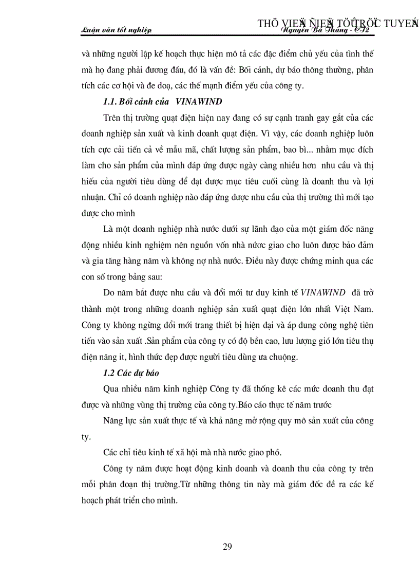 image for page Xây dựng kế hoạch marketing cho công ty trách nhiệm hữu hạn nhà nước một thành viên điện cơ thống nhất VINAWIND