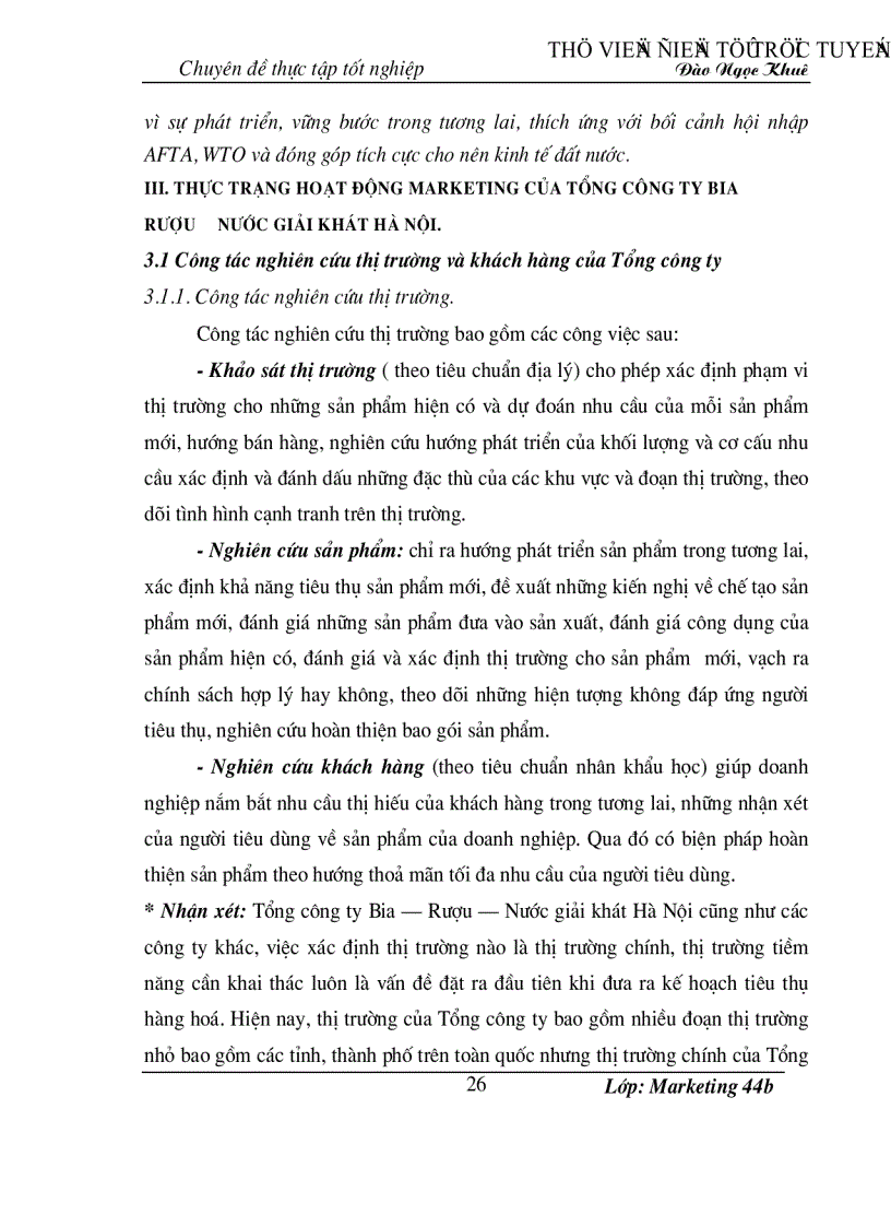 image for page Hoàn thiện chiến lược quảng cáo của Tổng công ty Bia Rượu Nước giải Khát Hà Nội