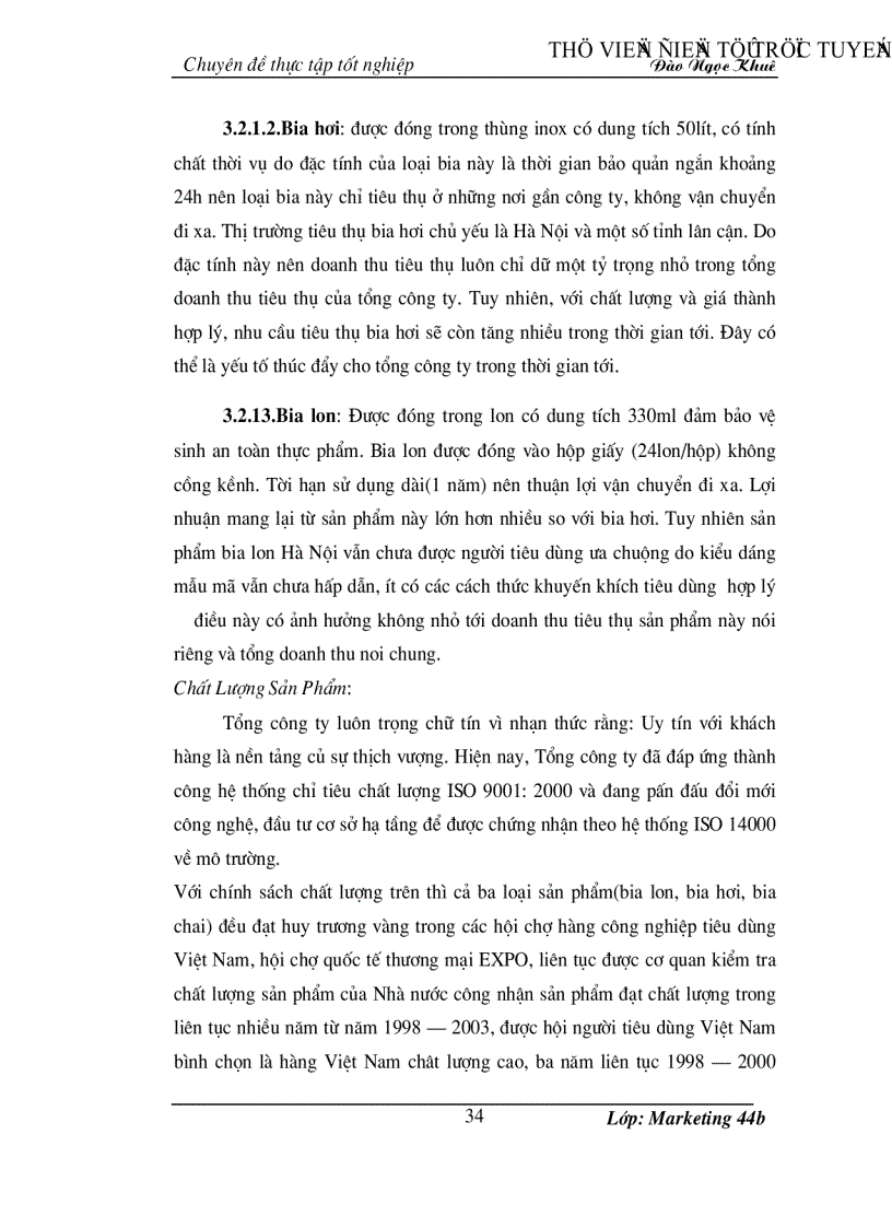 image for page Hoàn thiện chiến lược quảng cáo của Tổng công ty Bia Rượu Nước giải Khát Hà Nội