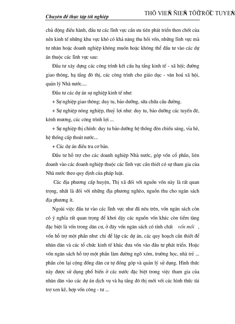 image for page Thực trạng và giải pháp sử dụng hiệu quả vốn đầu tư từ ngân sách cho đầu tư phát triển trên địa bàn thị xã Hồng Lĩnh tỉnh Hà Tĩnh giai đoạn 2000 2010