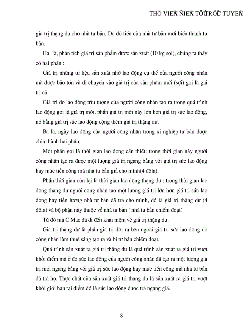 image for page Bản chất và các hình thức biểu hiện của giá trị thặng dư