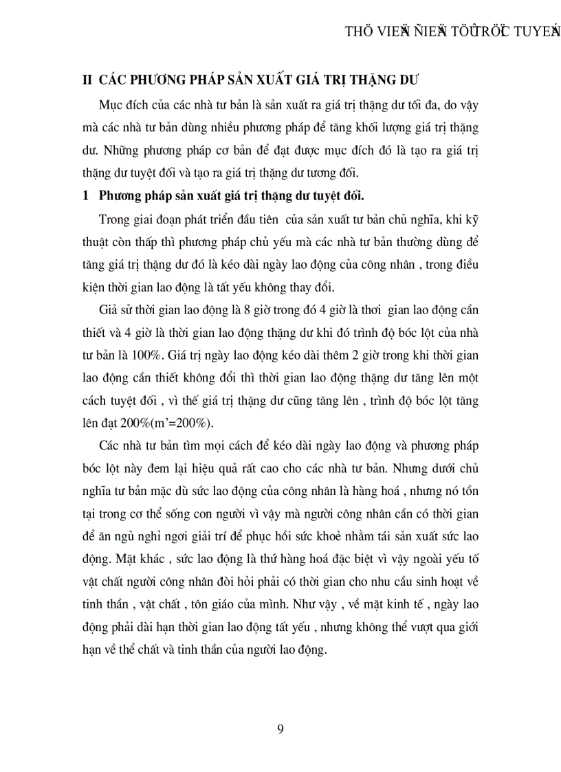 image for page Bản chất và các hình thức biểu hiện của giá trị thặng dư