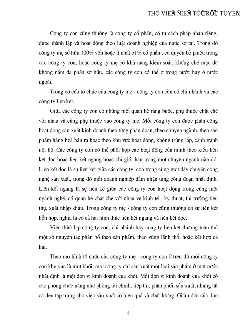 image for page Tính tất yếu khách quan và con đường hình thành công ty mẹ công ty con ở Việt Nam