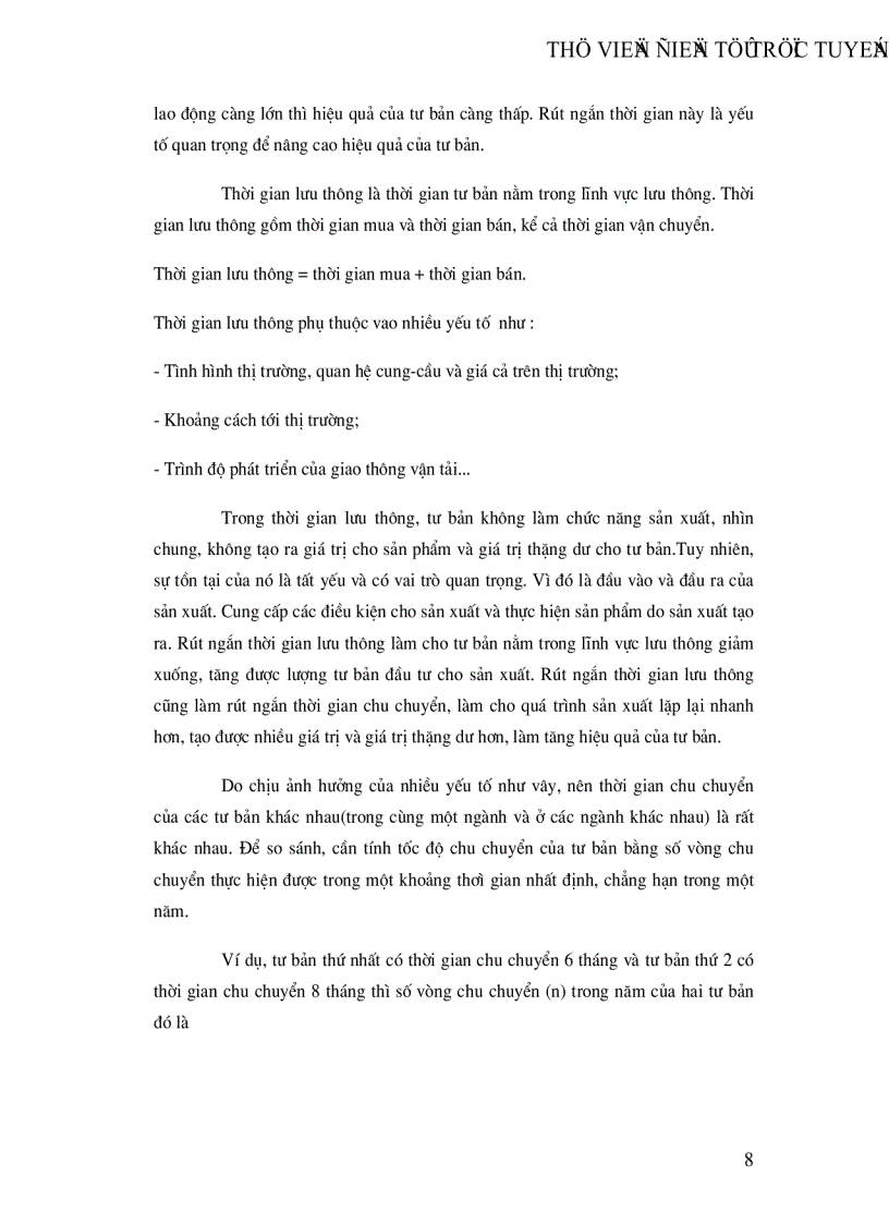 image for page Học thuyết tuần hoàn và chu chuyển tư bản và sự vận dụng nó vào nền kinh tế thị trường thời kỳ quá độ ở nước ta