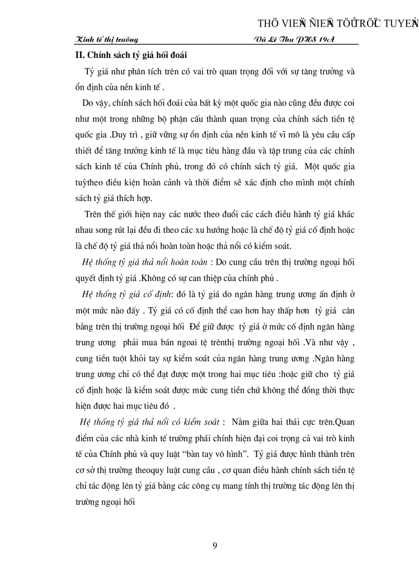 image for page Chính sách tỷ giá hối đoái và những điều kiện tự do hoá tỷ giá ở Việt nam