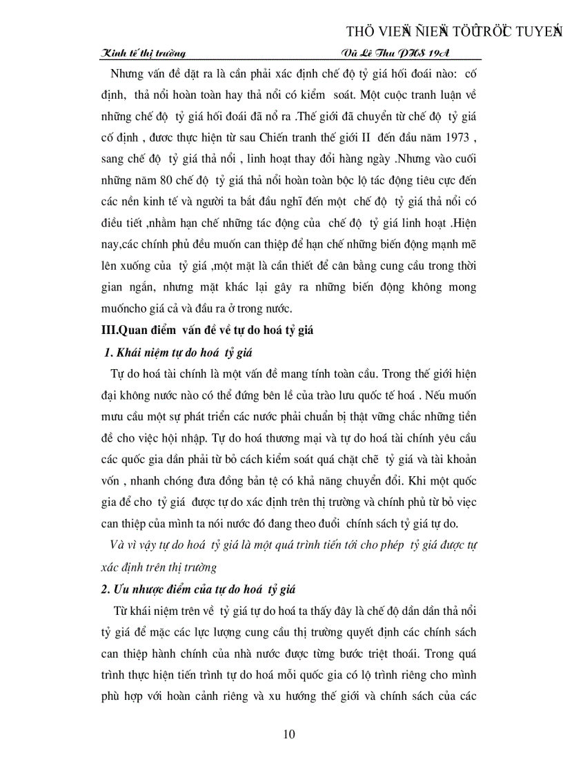 image for page Chính sách tỷ giá hối đoái và những điều kiện tự do hoá tỷ giá ở Việt nam