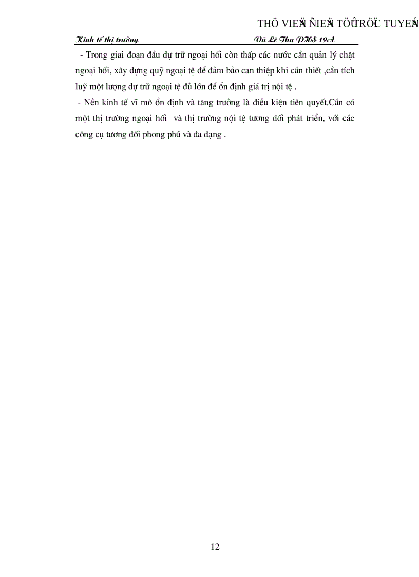 image for page Chính sách tỷ giá hối đoái và những điều kiện tự do hoá tỷ giá ở Việt nam