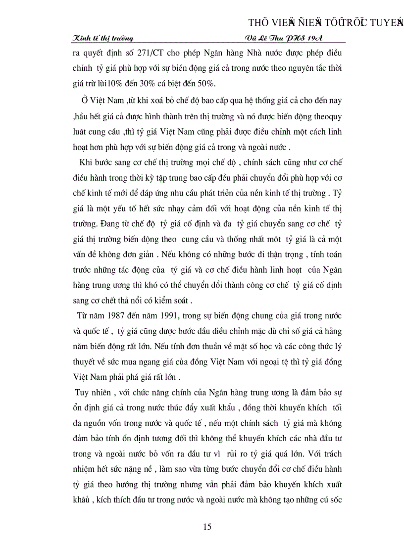 image for page Chính sách tỷ giá hối đoái và những điều kiện tự do hoá tỷ giá ở Việt nam