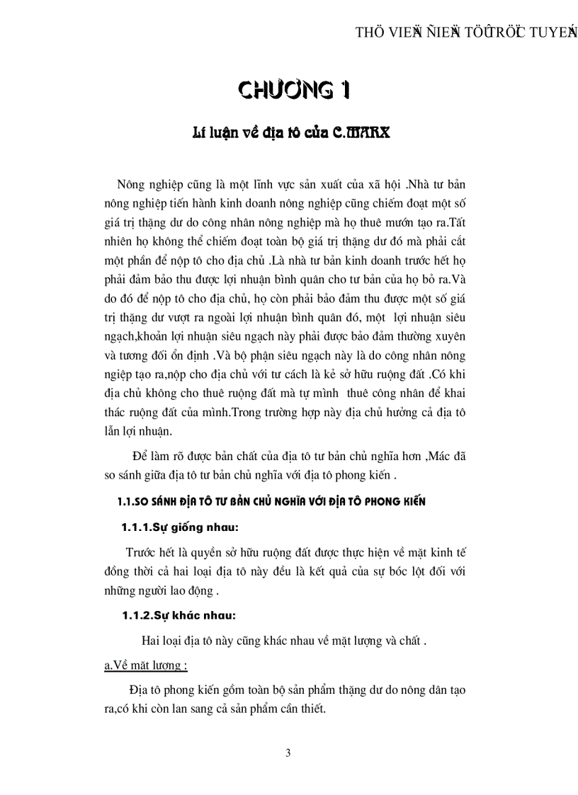 image for page Lý luận về địa tô của CácMac và sự vận dụng vào chính sách đất đai ở Việt Nam hiện nay