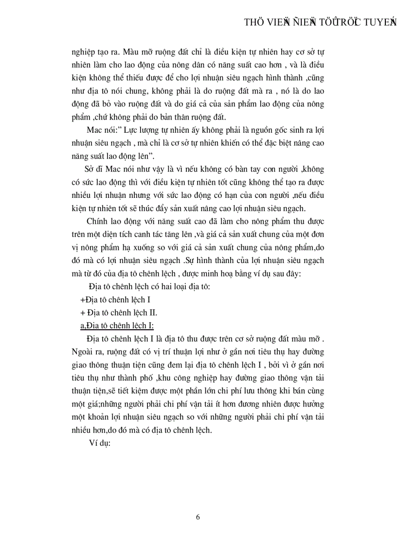 image for page Lý luận về địa tô của CácMac và sự vận dụng vào chính sách đất đai ở Việt Nam hiện nay