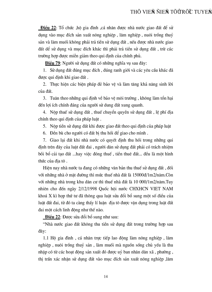 image for page Lý luận về địa tô của CácMac và sự vận dụng vào chính sách đất đai ở Việt Nam hiện nay