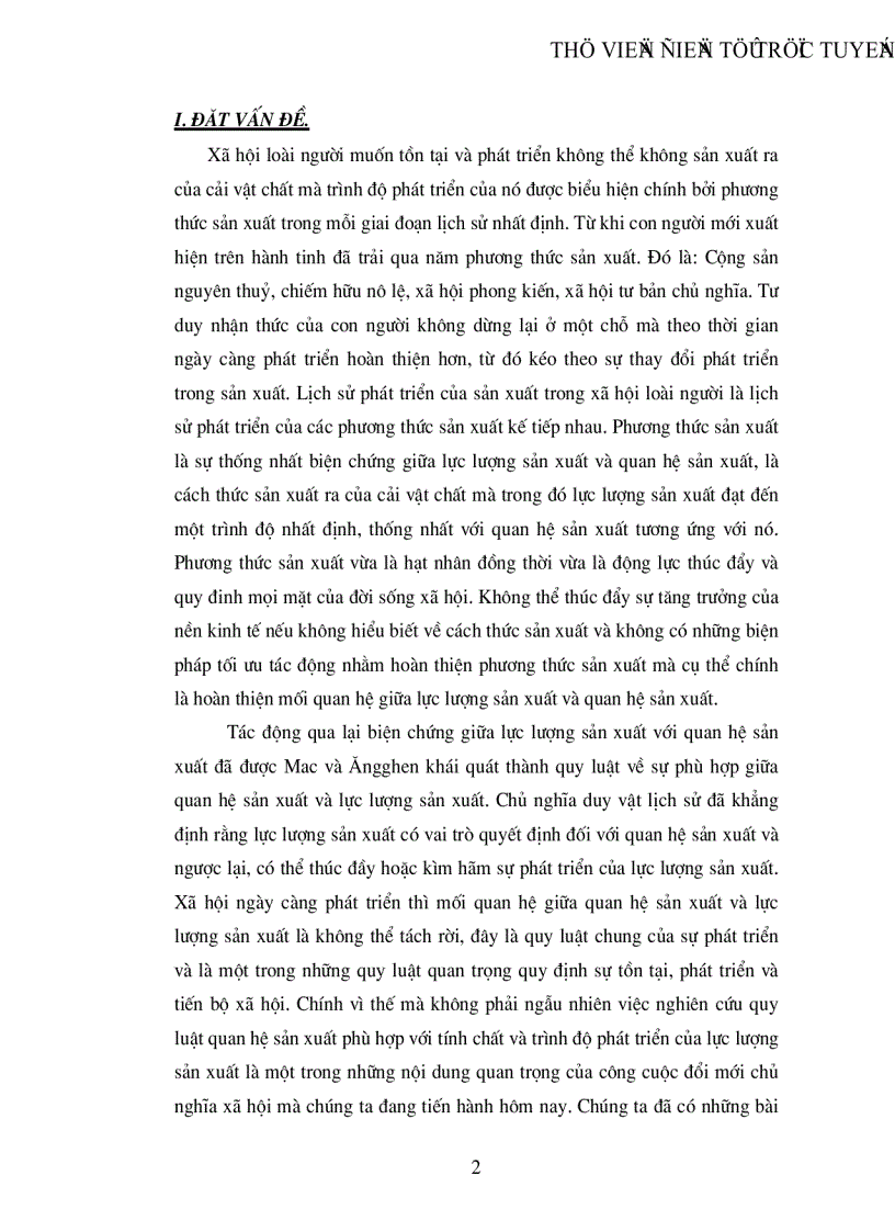 image for page Quan hệ biện chứng giữa lực lượng sản xuất với quan hệ sản xuất và vận dụng vào xây dựng Chủ nghĩa xã hội ở nước ta hiện nay