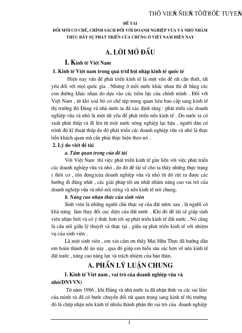 image for page Đổi mới cơ chế chính sách đối với doanh nghiệp vừa và nhỏ nhằm thúc đẩy sự phát triển của chúng ở Việt Nam hiện nay