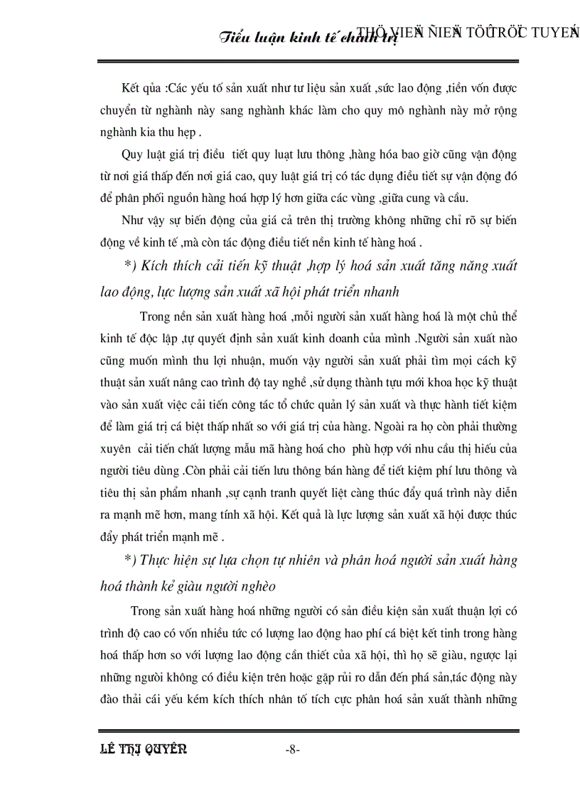 image for page Quy luật giá trị và vai trò của nó trong phát triển kinh tế thị trường ở nước ta