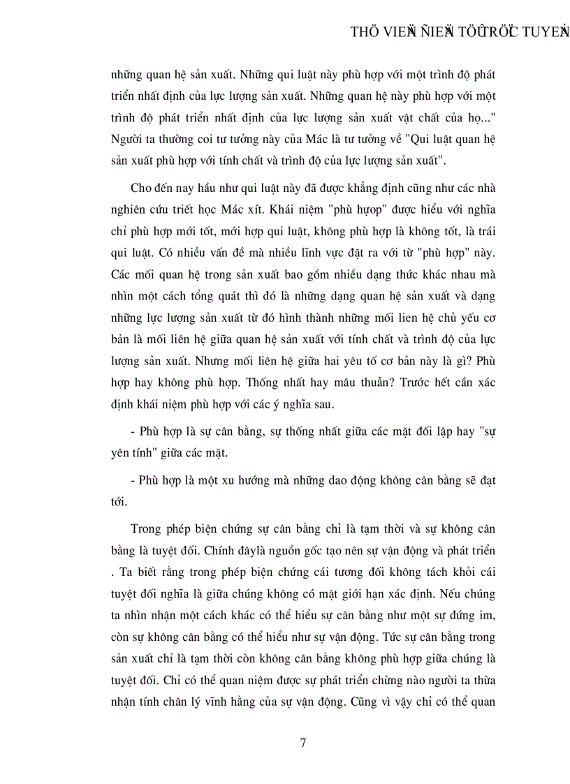 image for page Quy luật về sự phù hợp của quan hệ sản xuất với trình độ phát triển của lực lượng sản xuất và sự nhận thức vận dụng quy luật này ở Việt Nam