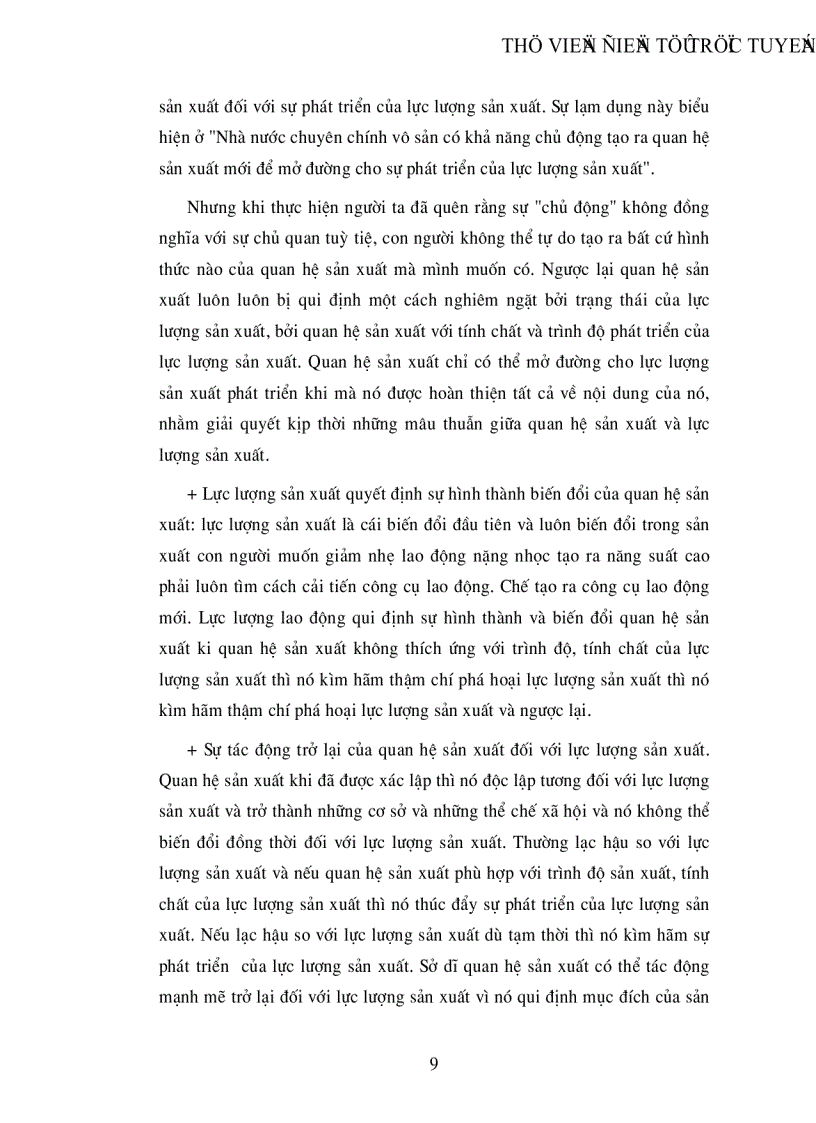 image for page Quy luật về sự phù hợp của quan hệ sản xuất với trình độ phát triển của lực lượng sản xuất và sự nhận thức vận dụng quy luật này ở Việt Nam