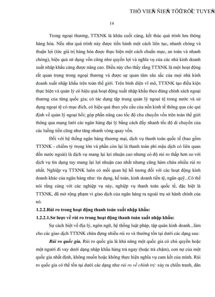 image for page Đánh giá và giải pháp phòng ngừa rủi ro hạn chế thiệt hại trong hoạt động thanh toán xuất nhập khẩu tại Ngân hàng Ngoại thương Việt Nam