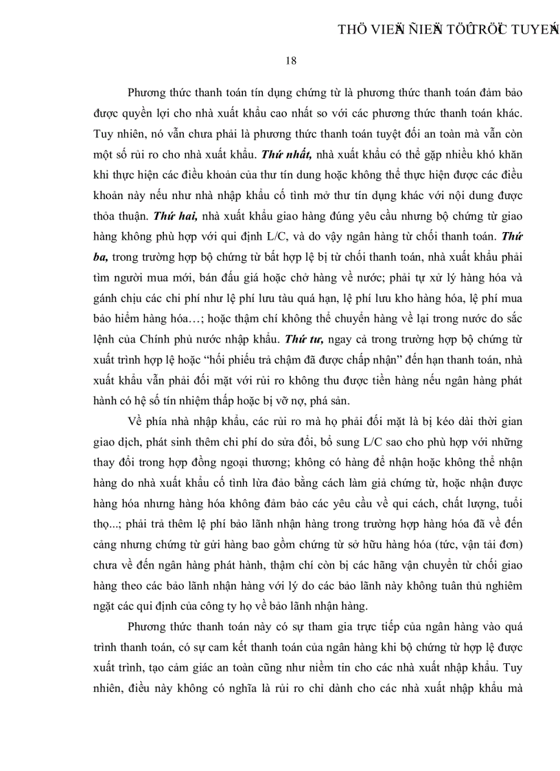 image for page Đánh giá và giải pháp phòng ngừa rủi ro hạn chế thiệt hại trong hoạt động thanh toán xuất nhập khẩu tại Ngân hàng Ngoại thương Việt Nam