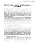 Tiến trình thực hiện tự do hóa tài chính ở Việt Nam