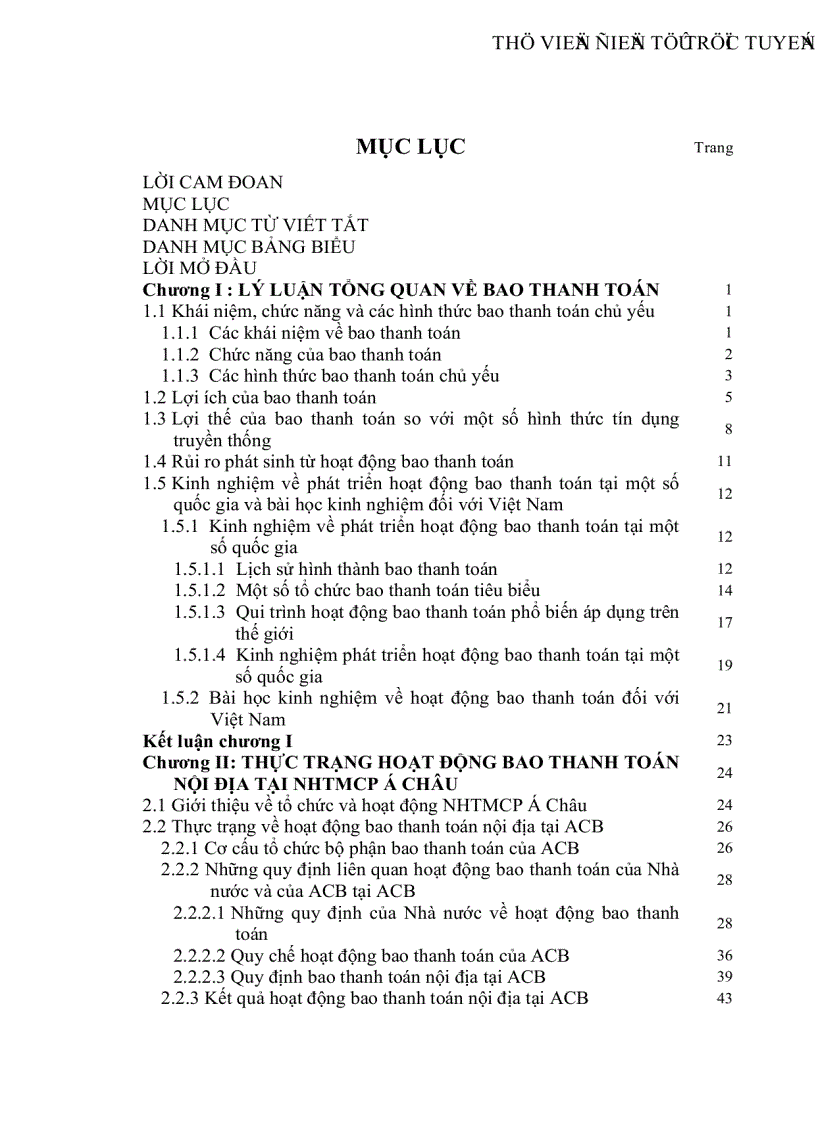 image for page Giải pháp mở rộng hoạt động bao thanh toán nội địa tại Ngân hàng thương mại cổ phần Á Châu