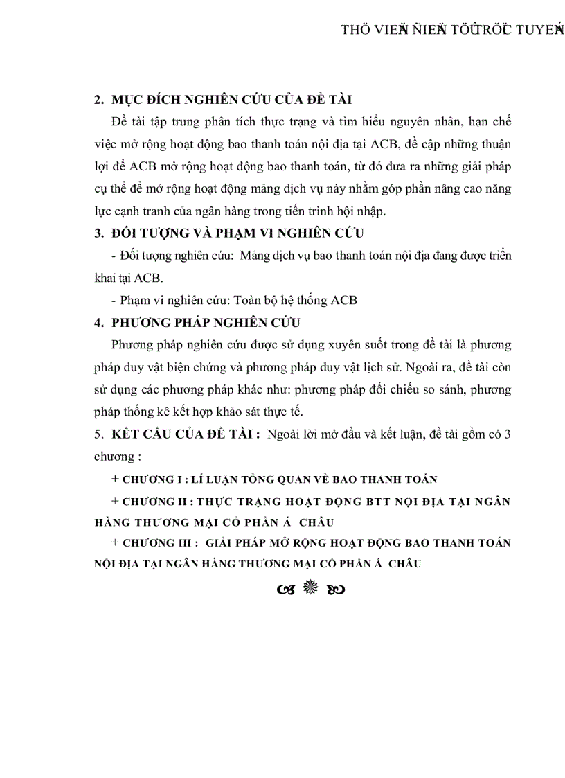 image for page Giải pháp mở rộng hoạt động bao thanh toán nội địa tại Ngân hàng thương mại cổ phần Á Châu